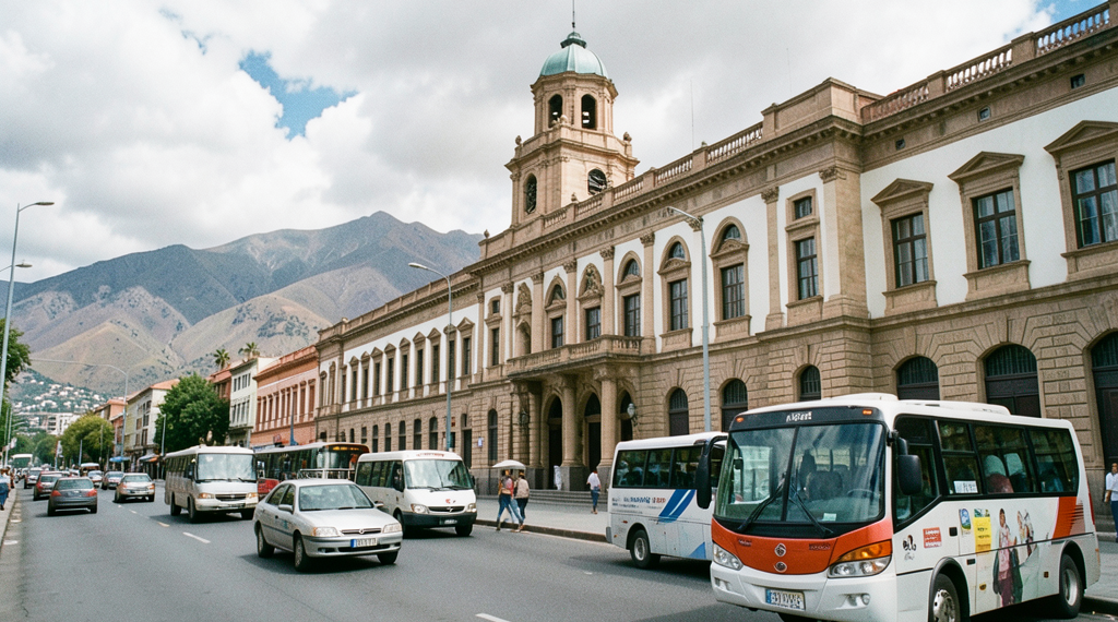Frontis del palacio del Concejo Municipal de La Paz en un día de actividades institucionales