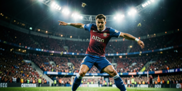 Kylian Mbappé celebrando un gol durante un partido del Mundial 2026.