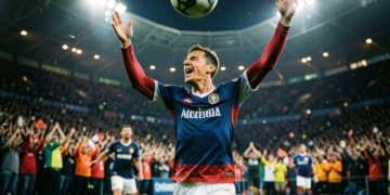 Lionel Messi celebrando un gol durante el Mundial 2026.