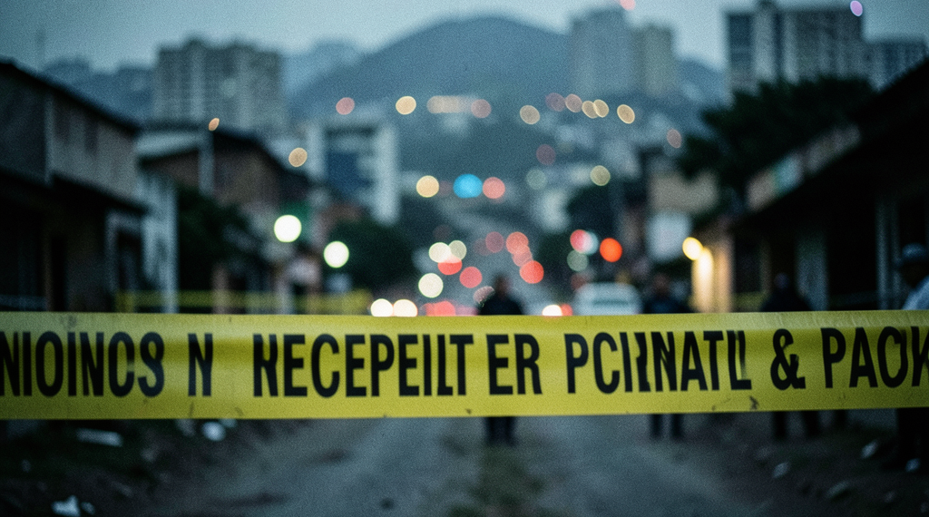 Cinta policial en una escena del crimen urbana.