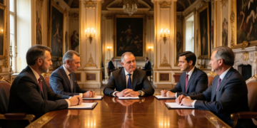 Presidentes y diplomáticos firman el acuerdo de paz entre Estados Unidos e Irán en Versalles