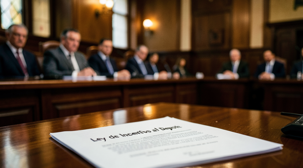Senadores bolivianos durante la sesión de aprobación del Proyecto de Ley de Incentivo al Deporte en La Paz.
