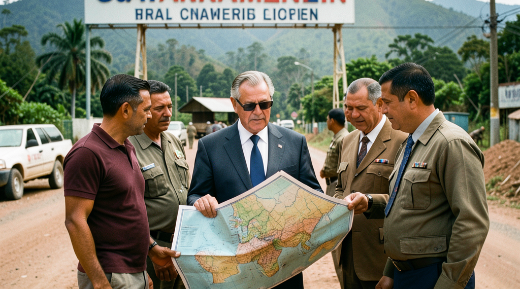 El presidente Rodrigo Paz supervisa puntos fronterizos en Guayaramerín para el lanzamiento del plan Frontera Segura.